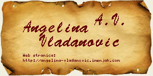 Angelina Vladanović vizit kartica